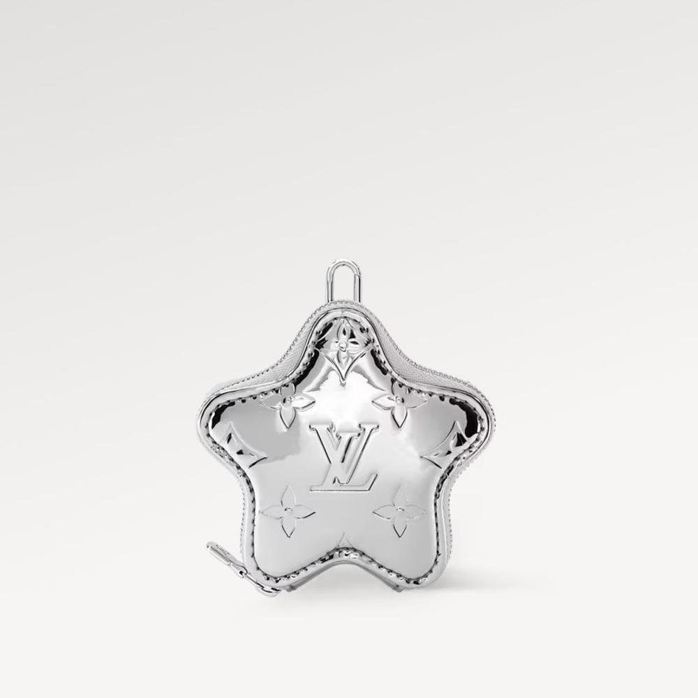 Louis Vuitton New Spark Star Coin Charm - Ski Collection Mirror Silver